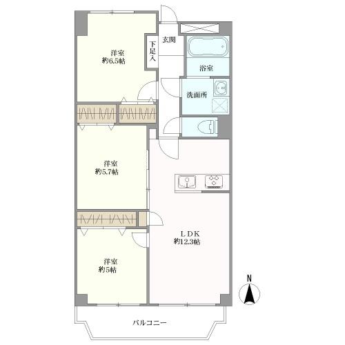 六番町スワローハイツの間取図