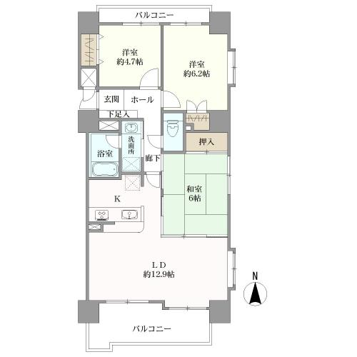 ダイアパレス・ステーションプラザ金山の間取図