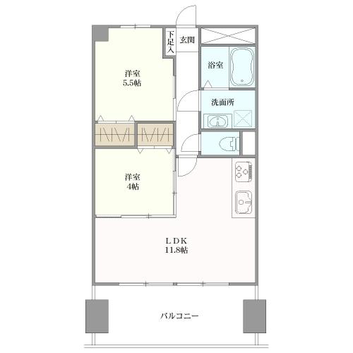 朝日プラザ新今宮の間取図