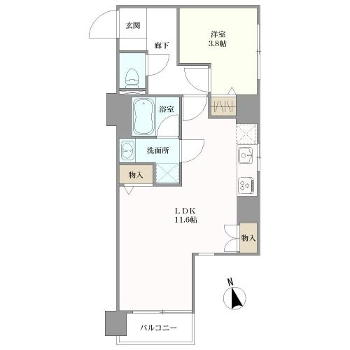 グリーンキャピタル旗の台の間取図