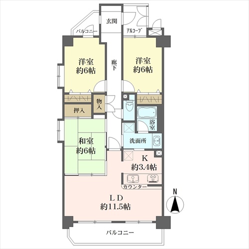 サンパーク滝子南の間取図