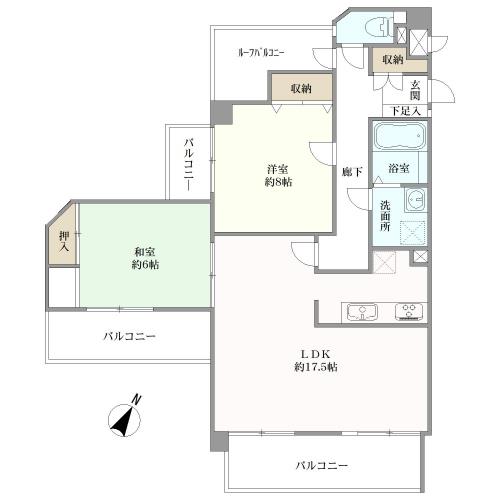 ライオンズマンション本星崎の間取図