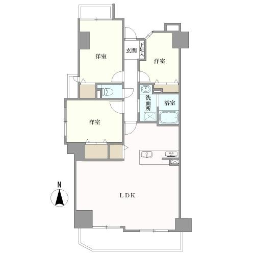 宝マンション道徳東第２の間取図