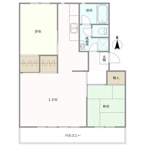 牛巻団地の間取図
