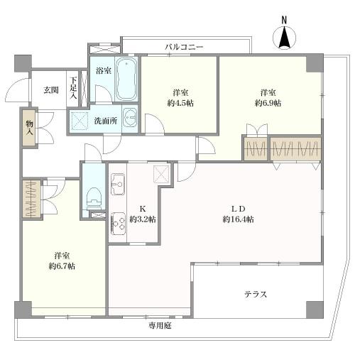 御器所シティハウスの間取図