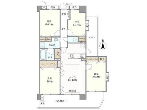 ダイアパレス八事南の間取図
