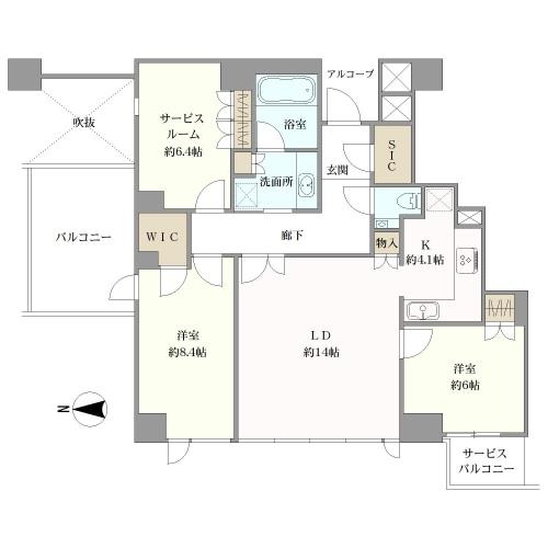 シエリアタワー千里中央の間取図