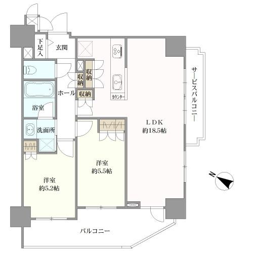 アイディーコート関内グランマーレの間取図