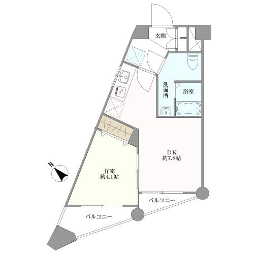 中銀第３目黒マンシオンの間取図
