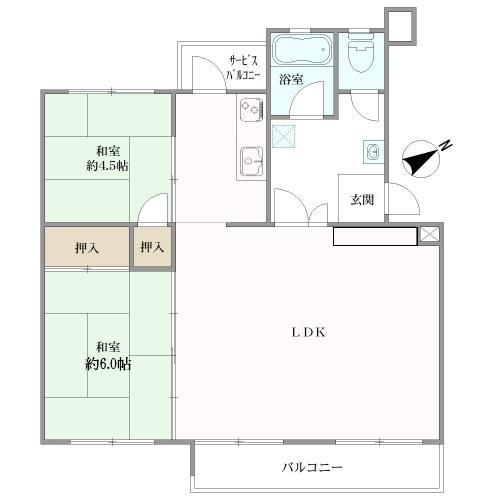 泉北茶山台第一次住宅の間取図