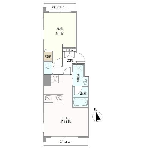 光輪世田谷マンションの間取図