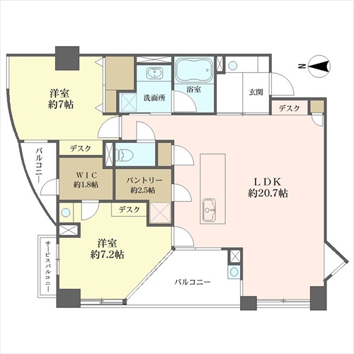 セレッソコート住吉本町の間取図