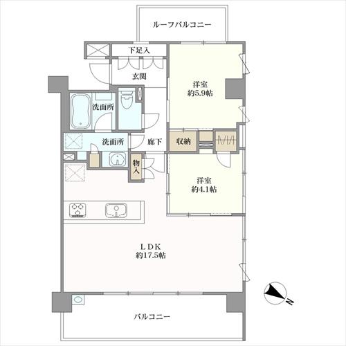 イニシア甲南山手の間取図