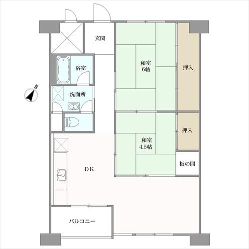 住吉台東住宅参号棟の間取図