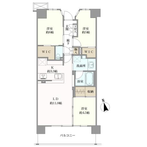 ルネ稲毛東パーク・ザ・レジデンスの間取図