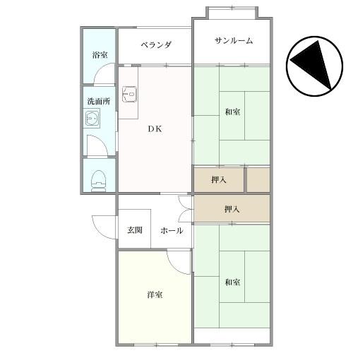 東園田団地の間取図
