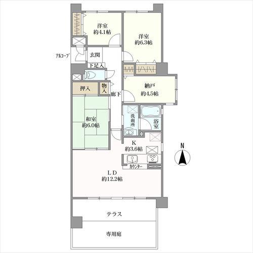 パレッシオ武庫之荘の間取図