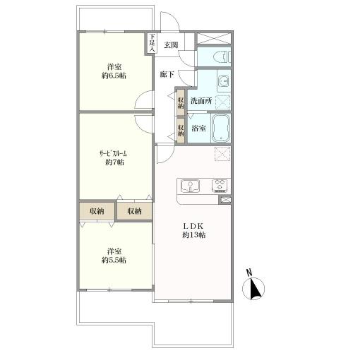 ライオンズマンション豊中上野東第２の間取図