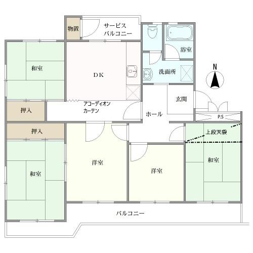 高槻塚原台ハイツの間取図