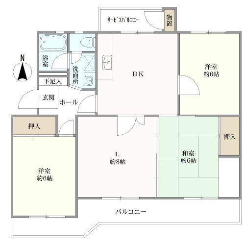 グリーンハイムいずみ野の間取図