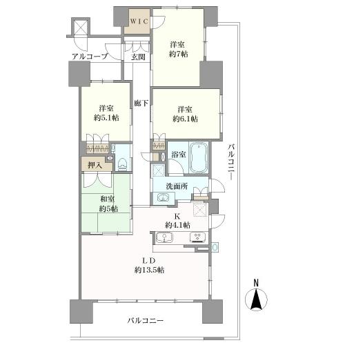ローレルスクエア八尾ミッドの間取図