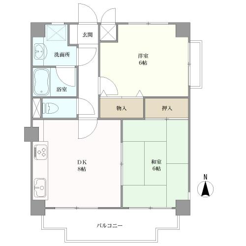 プロスパーＩ東大阪の間取図