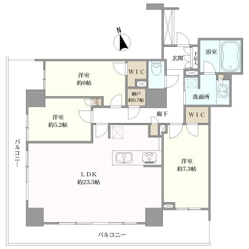 メガシティタワーズＴＨＥ　ＥＡＳＴの間取図
