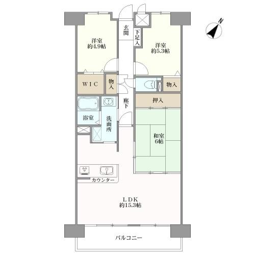 ファミールハイツ八尾の間取図