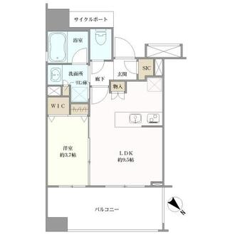 オープンレジデンシア薬院南の間取図