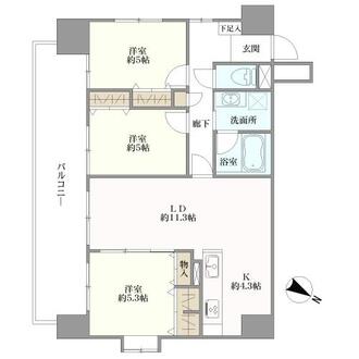 グレイスマンションけやき通り南の間取図
