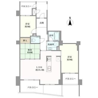 アイランドシティ・アクアコートＩ区２番館の間取図