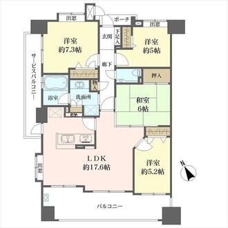 アーサー箱崎公園パークビューの間取図