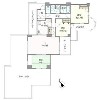 サングレイス鶴ヶ峰第一の間取図