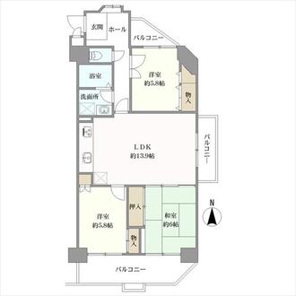 ネオカーサ上飯田の間取図