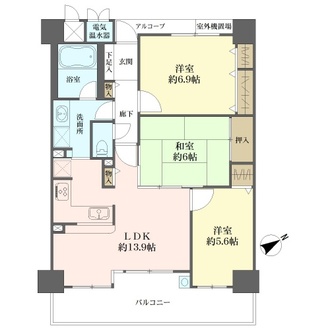ラフィーネ枚方の間取図