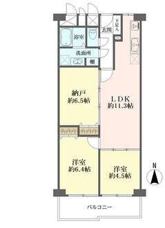 労住まきのハイツの間取図