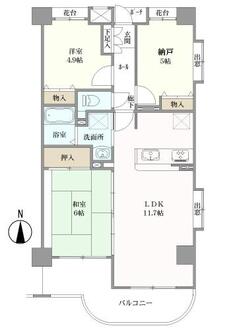 ランフォルセ長尾の間取図