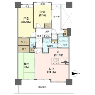 フローレンス上大須賀ターミナルスクエアの間取図