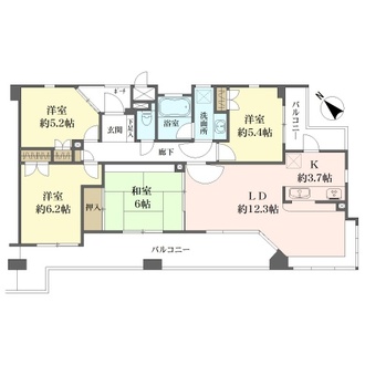庚午北パーク・ホームズの間取図