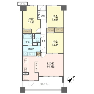 サーパス宇品の間取図