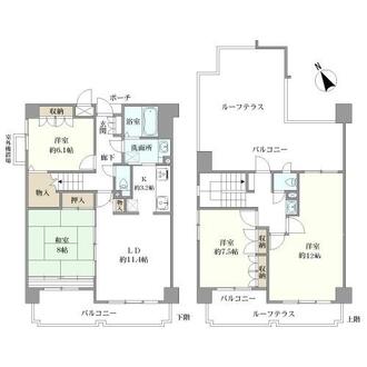 朝日プラザ牛田天水苑の間取図