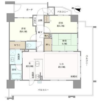 セントエクシア府中浜田の間取図
