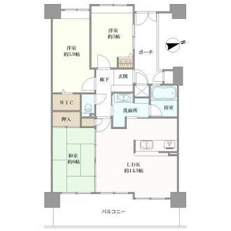 フローレンス上大須賀ターミナルスクエアの間取図