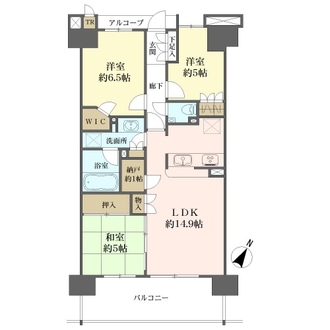 レシアス王子神谷パークフロントの間取図