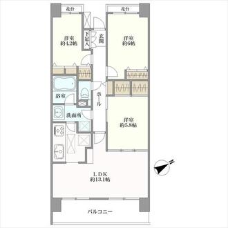市川東パーク・ホームズの間取図