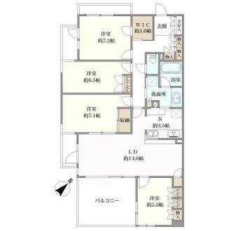藤和ハイタウン梶ヶ谷の間取図