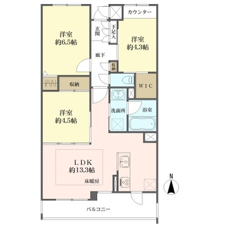 アンビエント北山通松ヶ崎の間取図