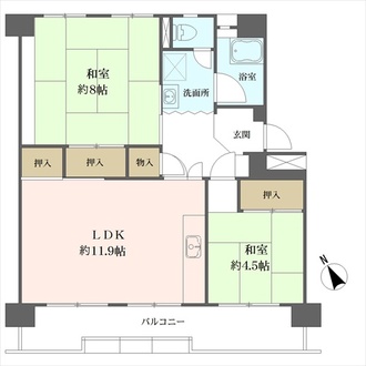 東大路高野第２住宅の間取図