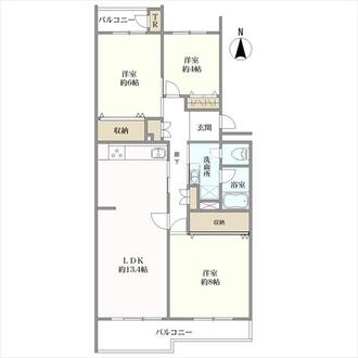東大路高野第３住宅の間取図