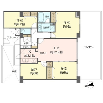 コスモ鎌倉玉縄の間取図